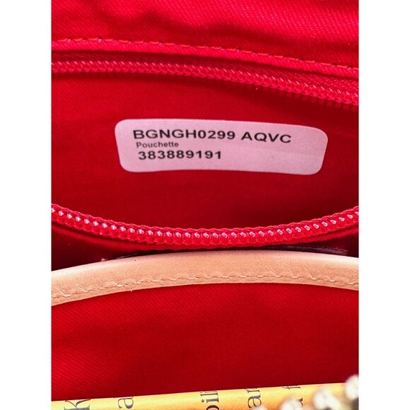 Dooney & Bourke Aqua Gingham and Vachetta Pouchette Crossbody Bag NWT *READ* - Picture 14 of 16